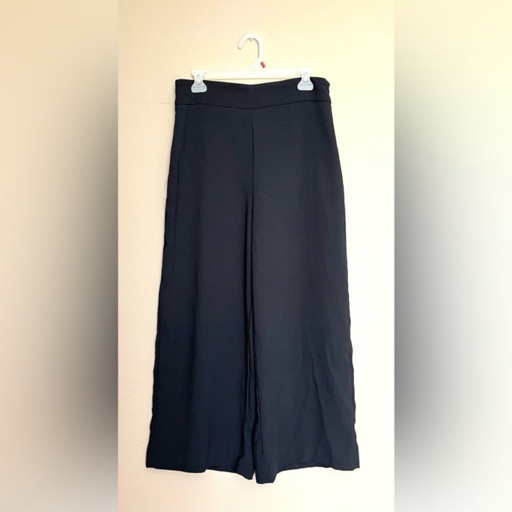 Zara High Rise Wide Leg Trouser Pants